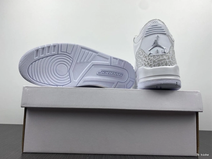 Reps TBK PS Retro 3 Jordan Air 'Triple 429487-111 White' 0805